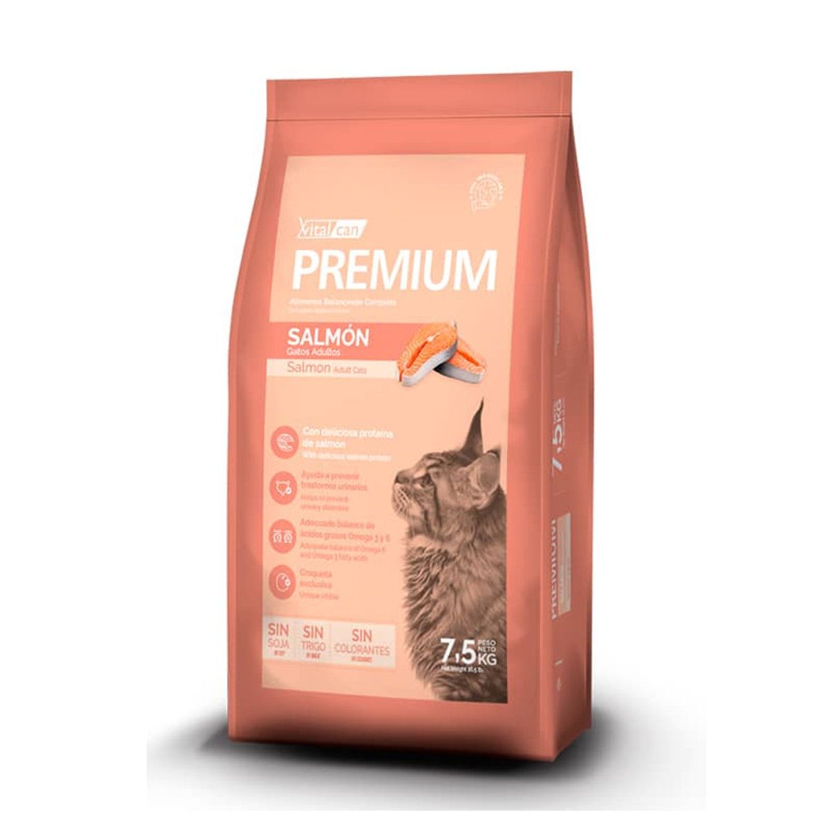 VITALCAN - VITALCAN PREMIUM GATO SALMON 7,5KG