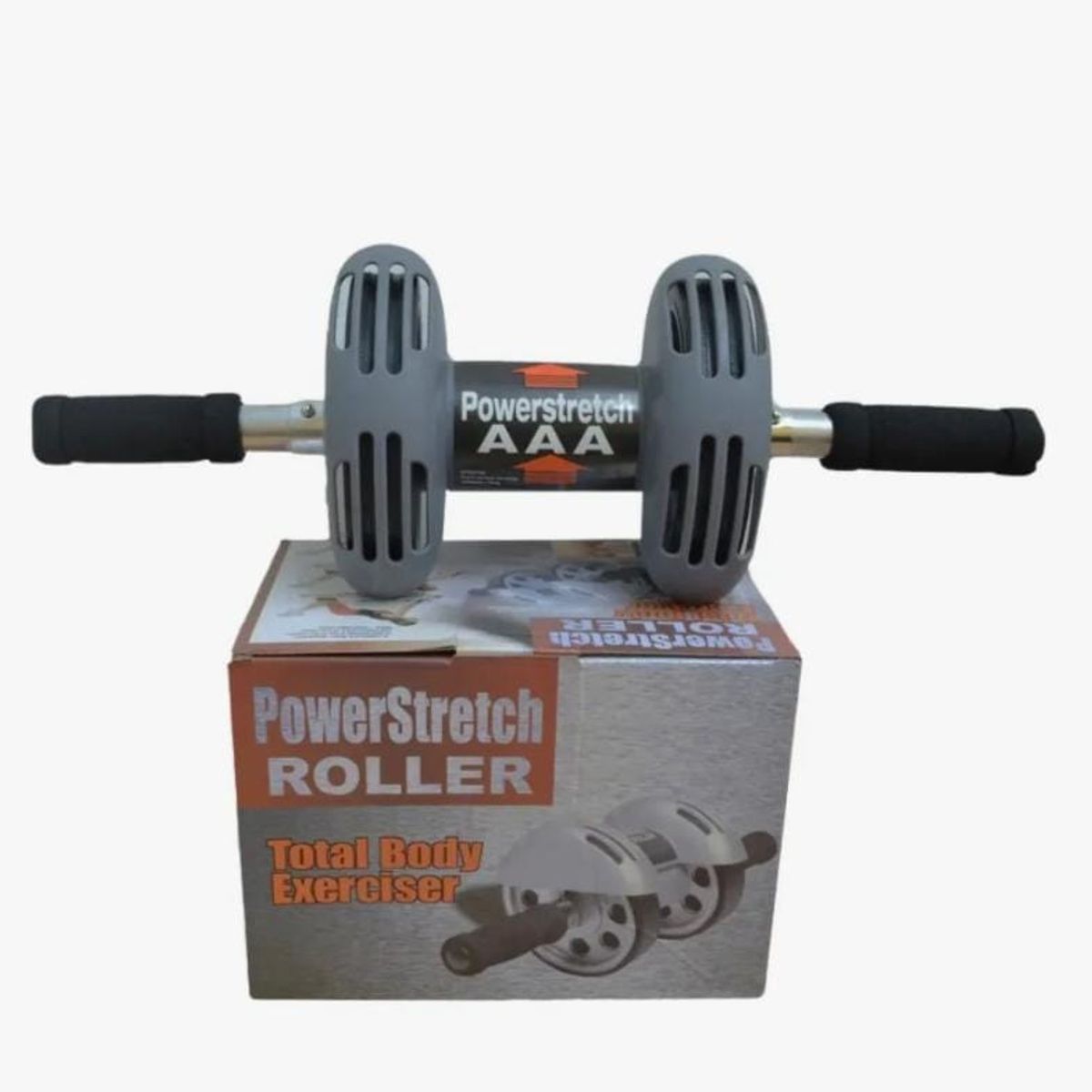 GENERICO - Rueda De Ejercicios Abdominales De 2 Ruedas Con Protección Gris Claro