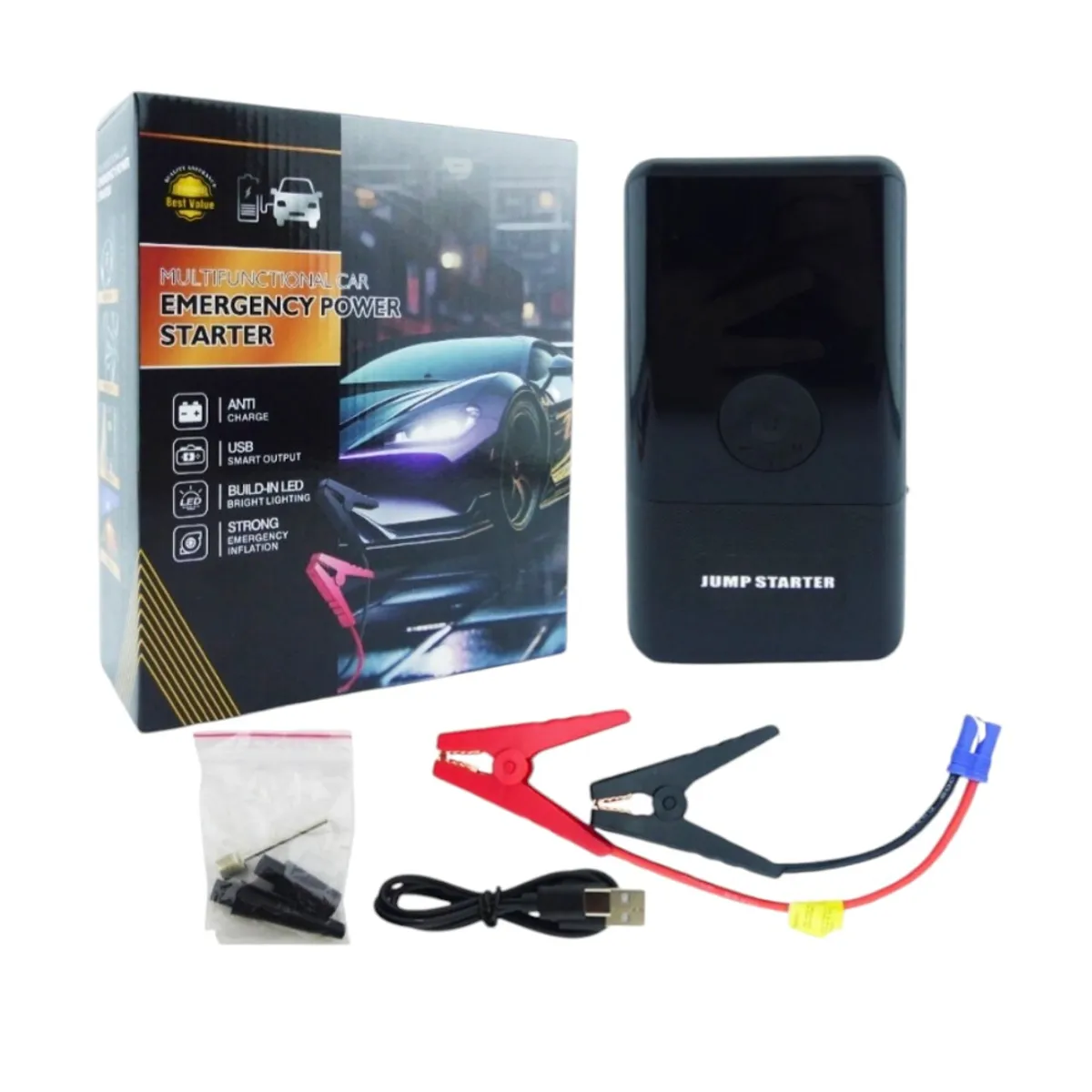 GENERICO - Partidor Para Bateria Y Compresor De Aire Para Auto O Moto Hasta 1800 CC A Bencina