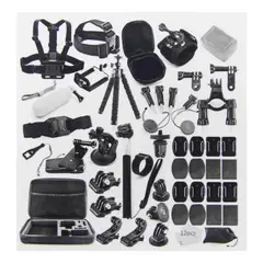 GENERICO - Kit 54 accesorios para cámara deportiva con estuche