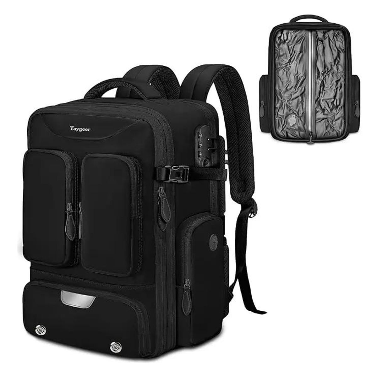 GENERICO - Mochila de viaje expandible con compresión al vacío