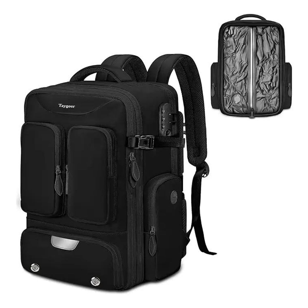 GENERICO - Mochila de viaje expandible con compresión al vacío