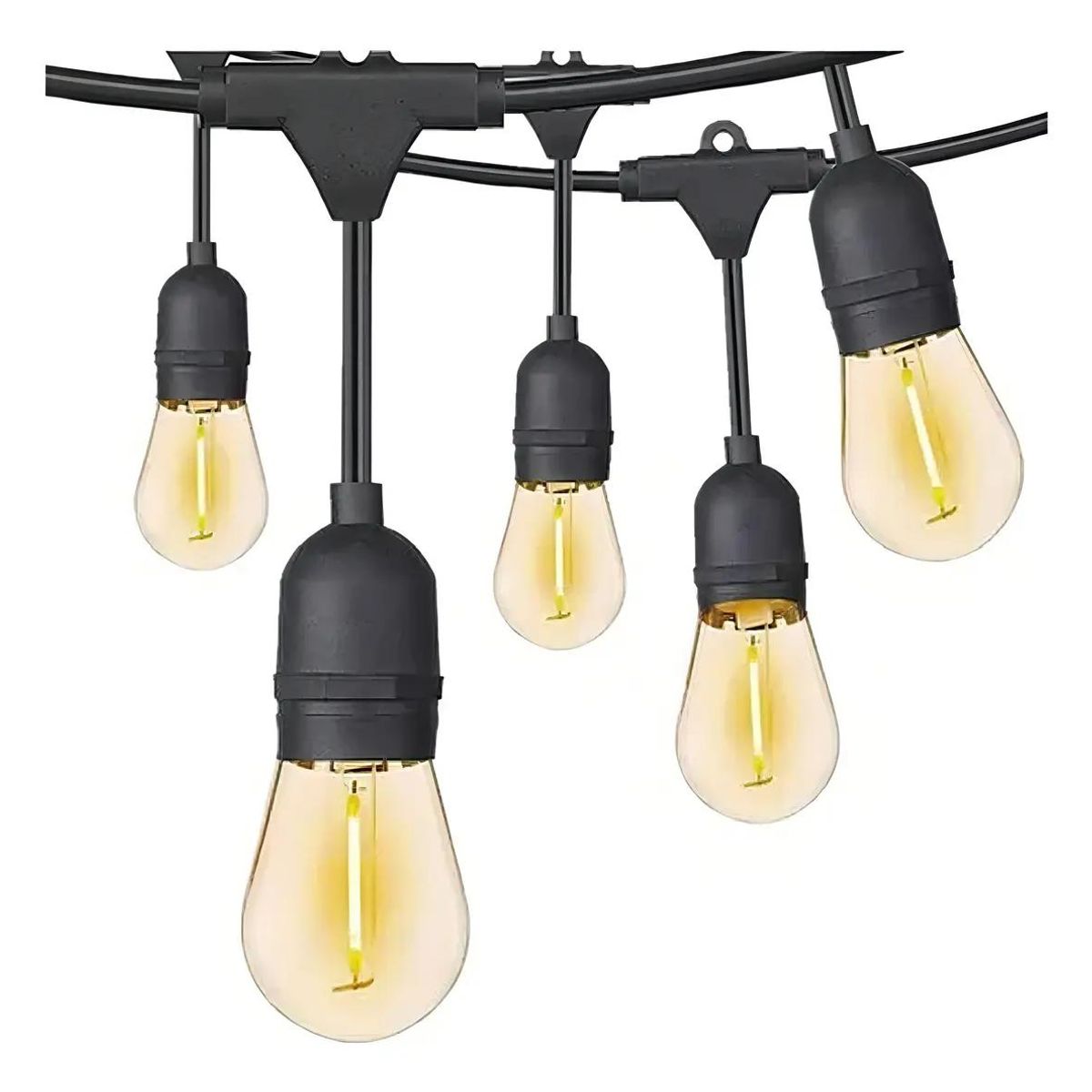 GENERICO - Guirnalda solar LED 10 metros con 10 luces