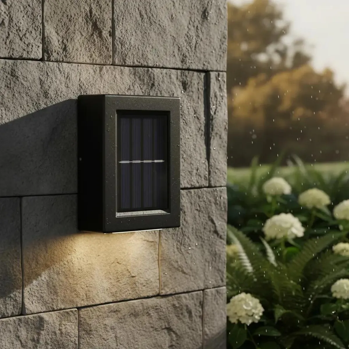 GENERICO - Foco Solar LED para Muro 4000K Resistente Exterior