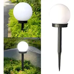 GENERICO - Pack 3 Focos Estaca LED Solar Tipo Globo para Jardín