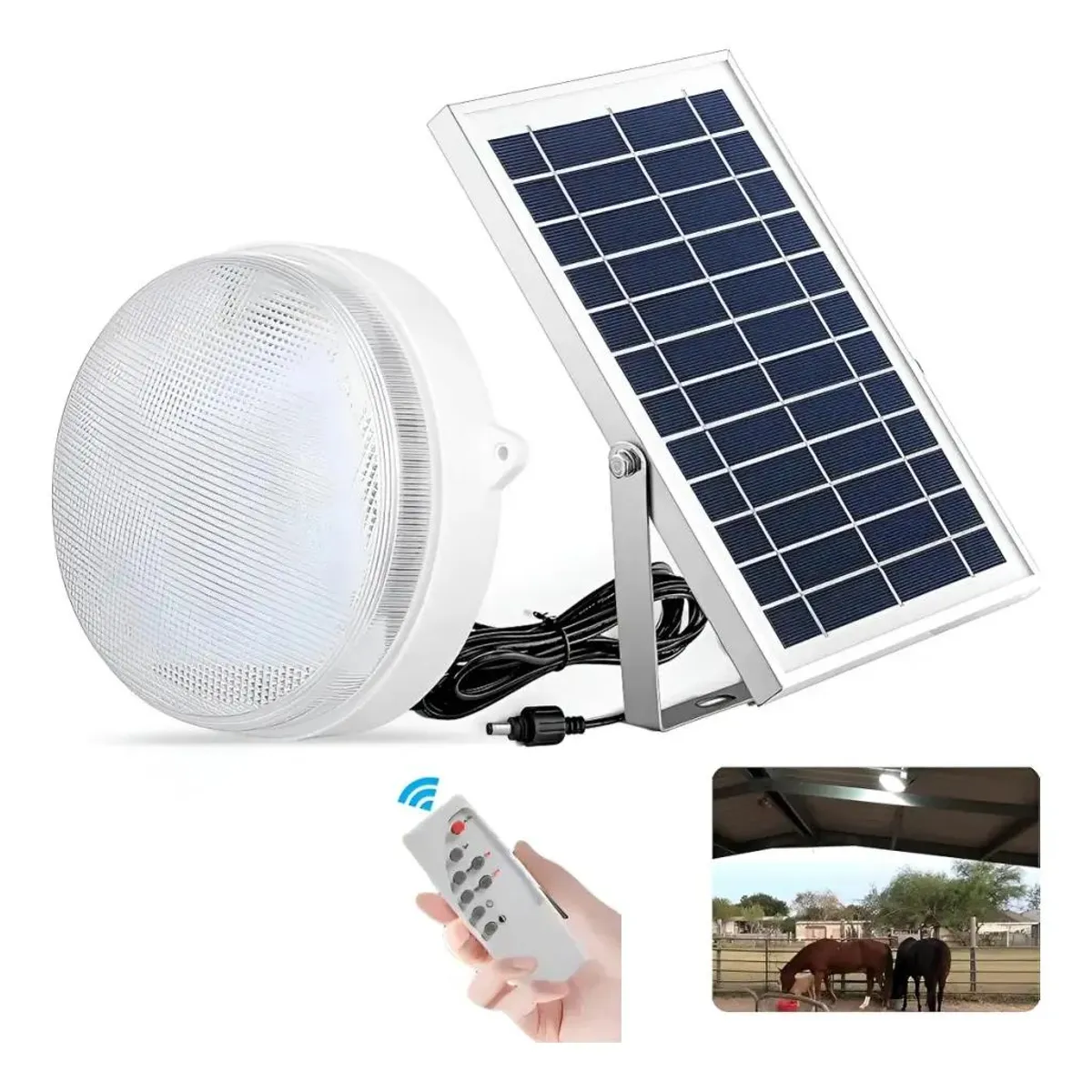 GENERICO - Lámpara Plafón Redonda de Techo Solar 300W Blanco Frío