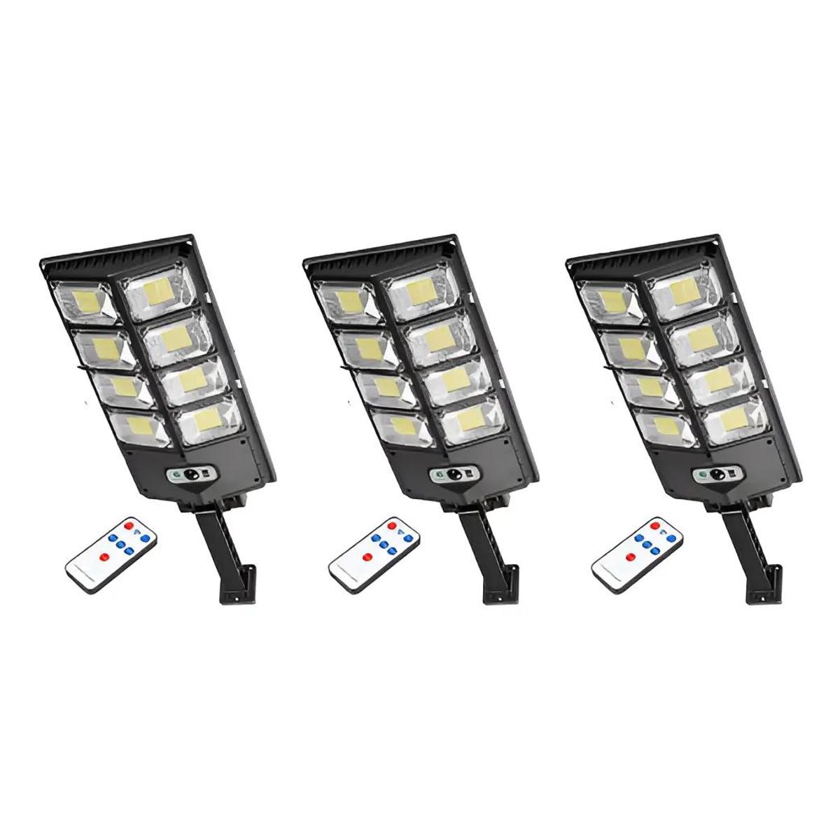 GENERICO - Pack 3 Focos LED Solares Exterior con Sensor Movimiento
