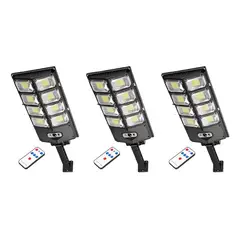 GENERICO - Pack 3 Focos LED Solares Exterior con Sensor Movimiento