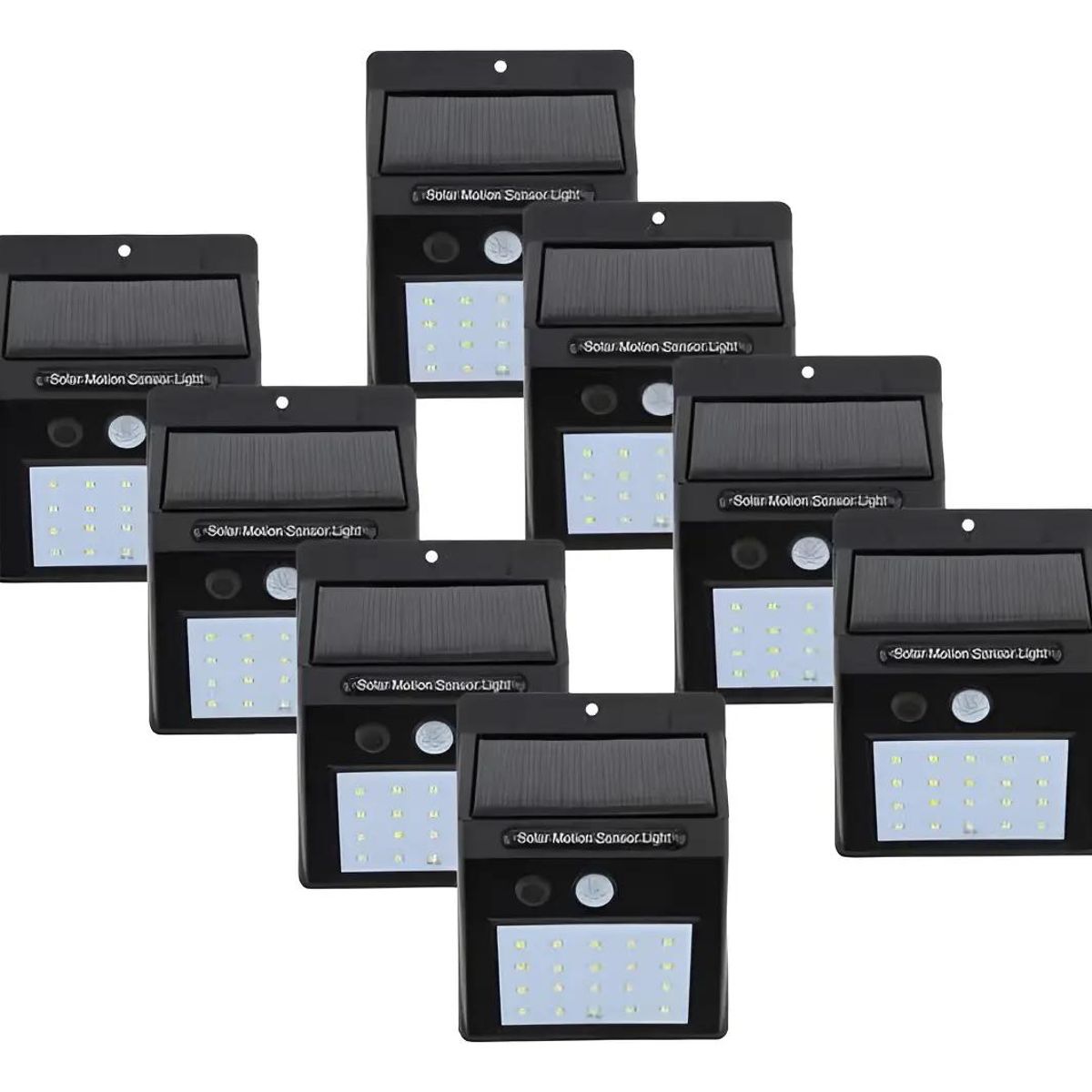 GENERICO - Pack 8 Lámparas Solares 20W con Sensor de Movimiento