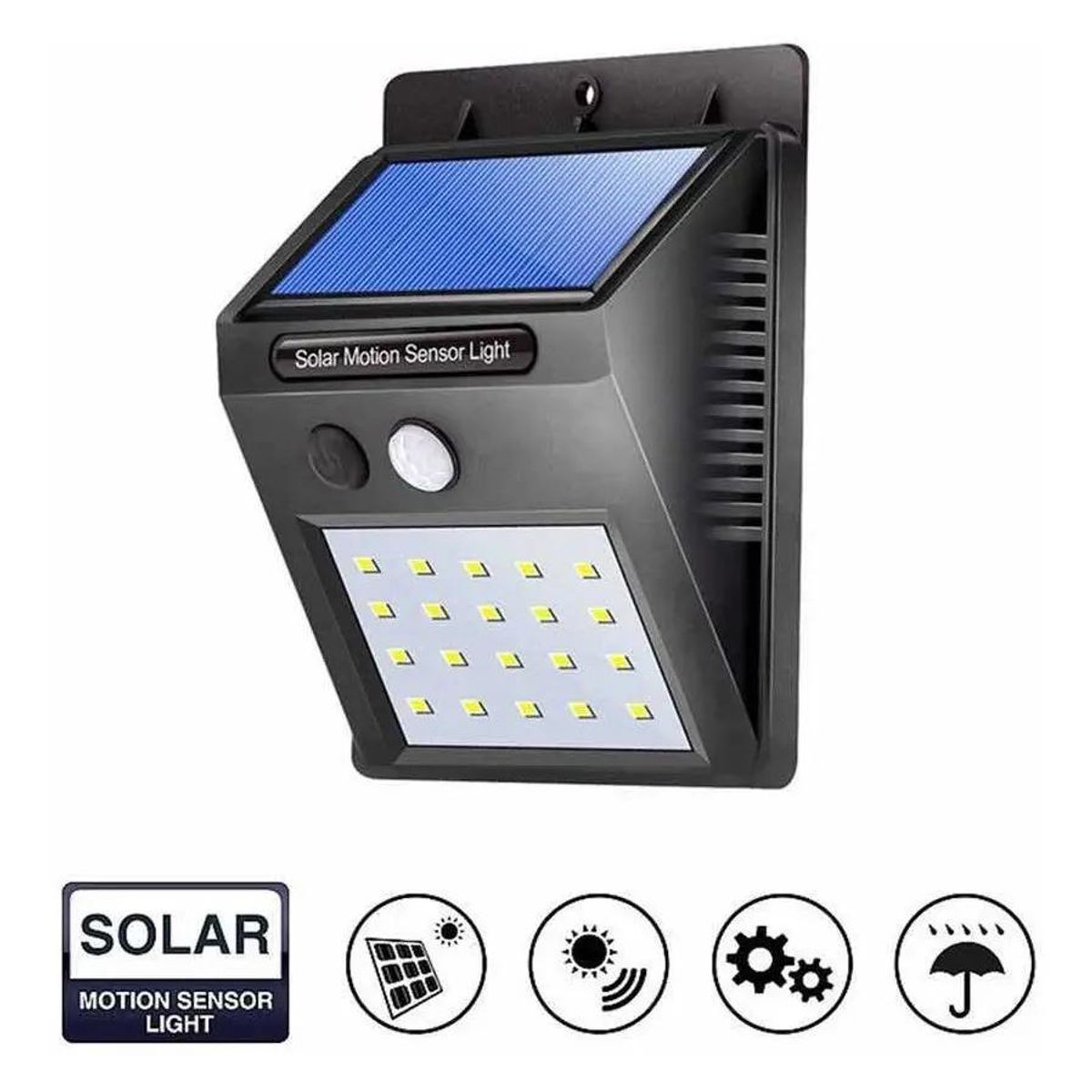 GENERICO - Pack 8 Lámparas Solares 20W con Sensor de Movimiento
