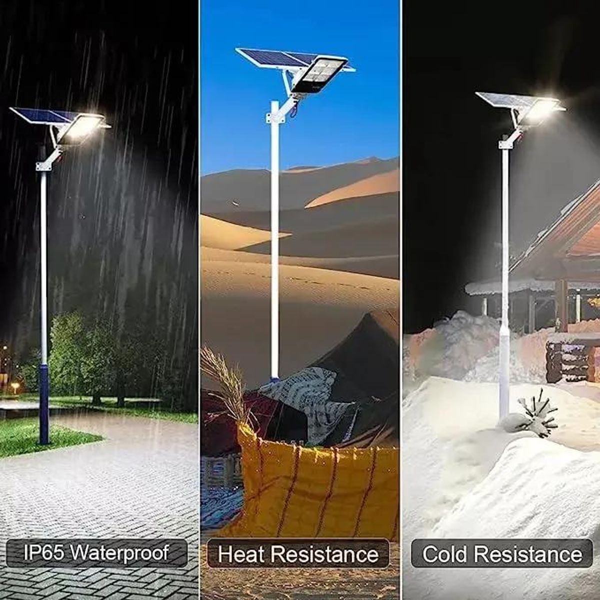 GENERICO - Foco Solar LED Exterior 800W con Lupa y Poste