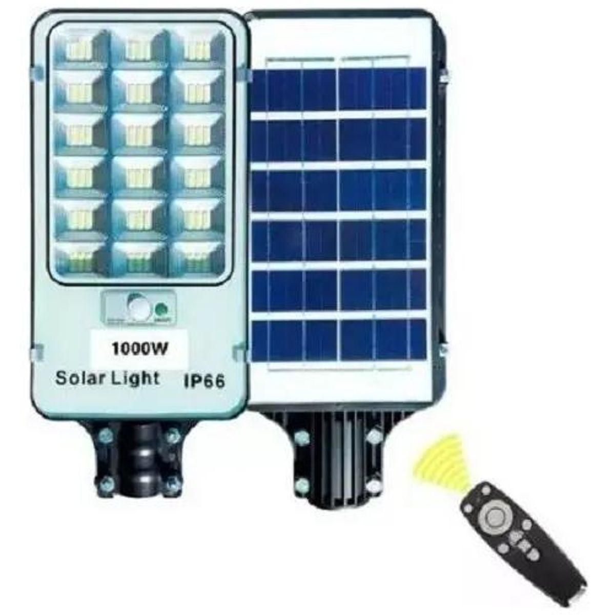 GENERICO - Foco Solar de Poste 1000W con Luz Fija y Soporte