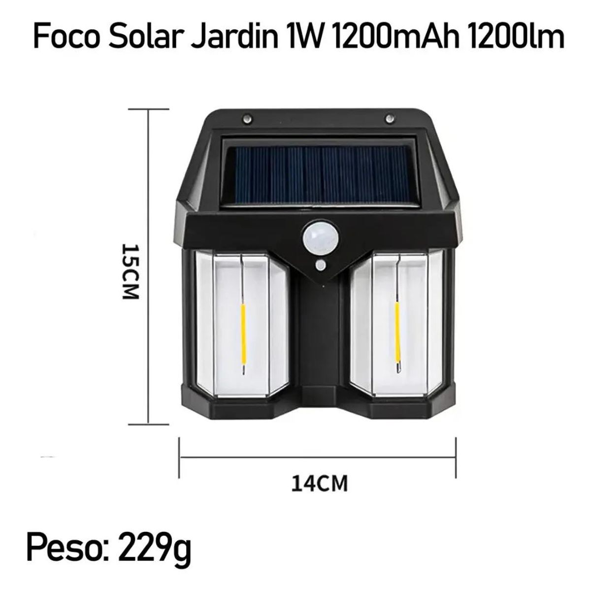 GENERICO - 6 Faroles Solares de Pared con Sensor y Luz Cálida