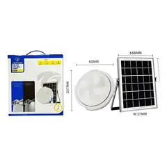 GENERICO - Lámpara LED inteligente 60W con panel solar y control