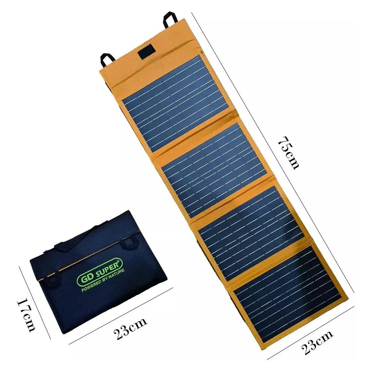 GENERICO - Panel Solar Portátil 20W con 2 Puertos USB