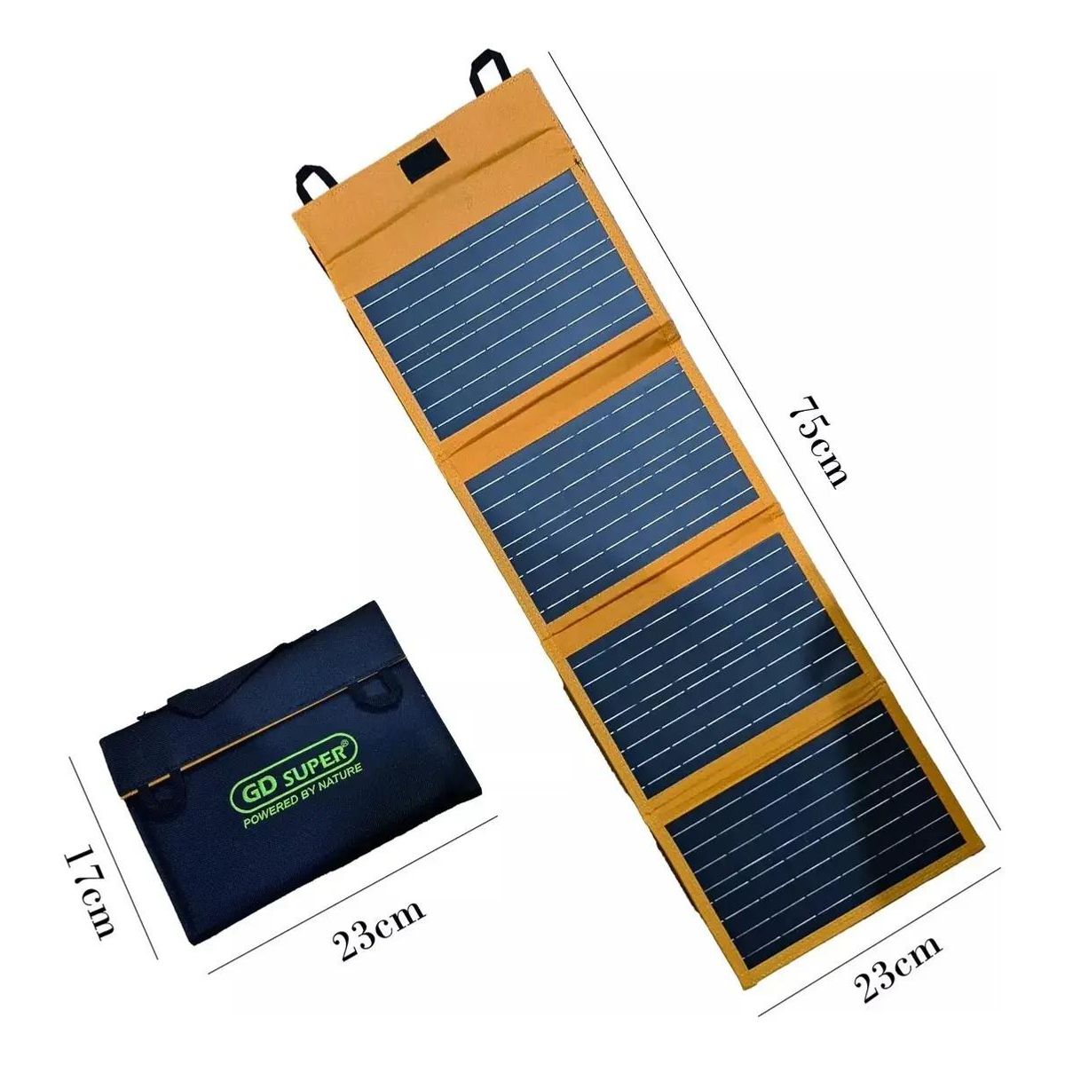 GENERICO - Panel Solar Portátil 20W con 2 Puertos USB