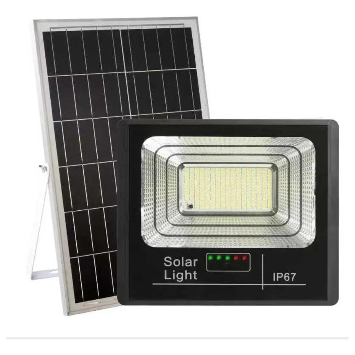 GENERICO - Lámpara Panel Solar Exterior LED 200W Luz Blanca