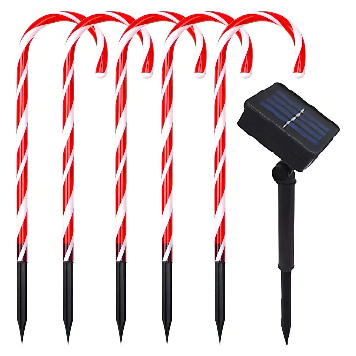 GENERICO - Luces solares decorativas navideñas bastones 5 unidades