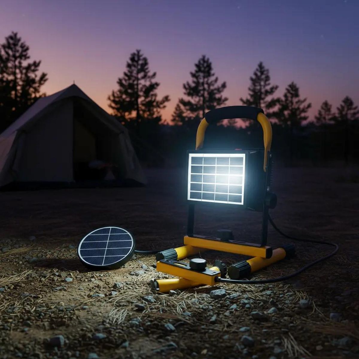 GENERICO - Foco Solar de Emergencia 300W con Baliza Exterior