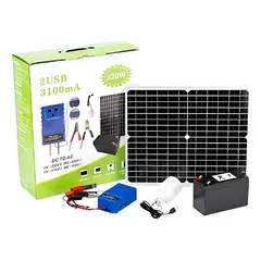GENERICO - Kit Generador Solar con Batería e Inversor para Emergenci