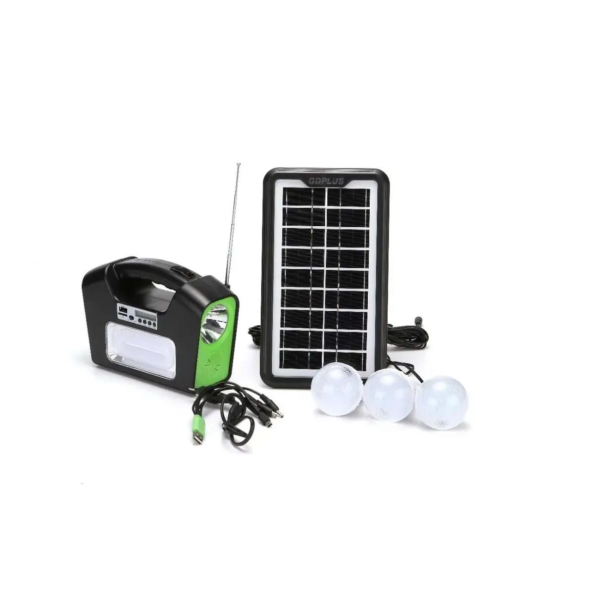 GENERICO - Kit Solar Camping con Ampolletas LED y Radio Bluetooth