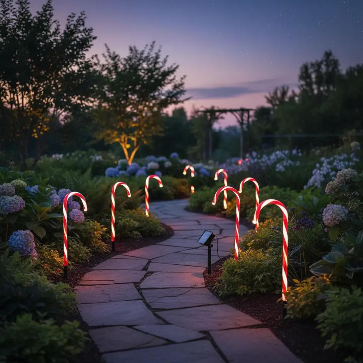 GENERICO - Set de 5 Estacas Solares LED para Jardín