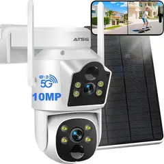GENERICO - Cámara de Seguridad Exterior 2K Solar Doble Lente