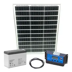GENERICO - Kit Solar 50W 12V DC para Conexión Directa