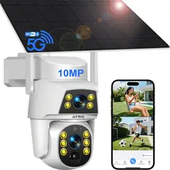 GENERICO - Cámara Solar Externa 2K Doble Lente 360° IP66