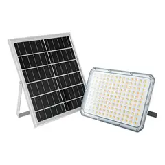 GENERICO - Foco solar LED 3000W con panel y control remoto IP66