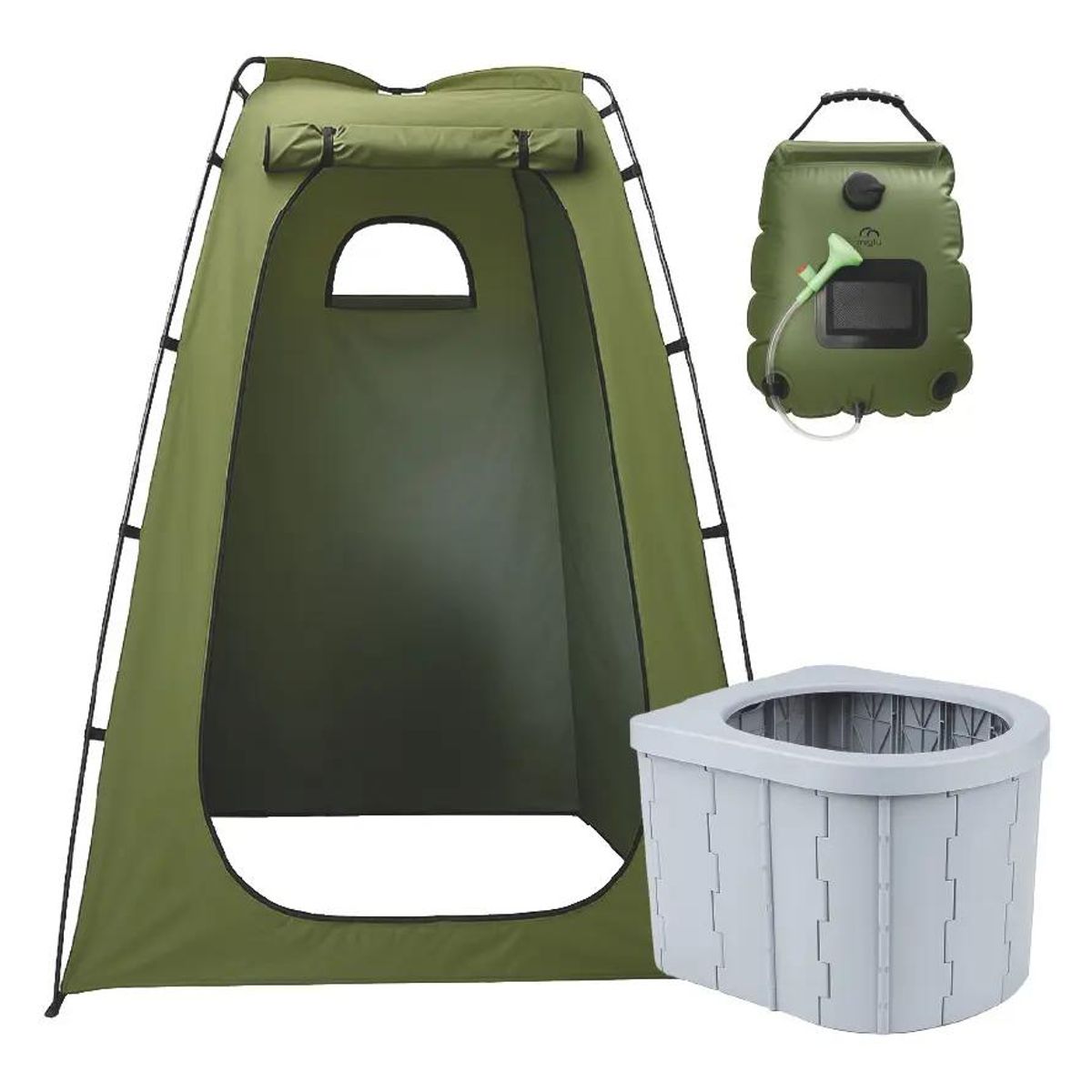 GENERICO - Carpa Probador Baño Portátil con Ducha Solar Verde