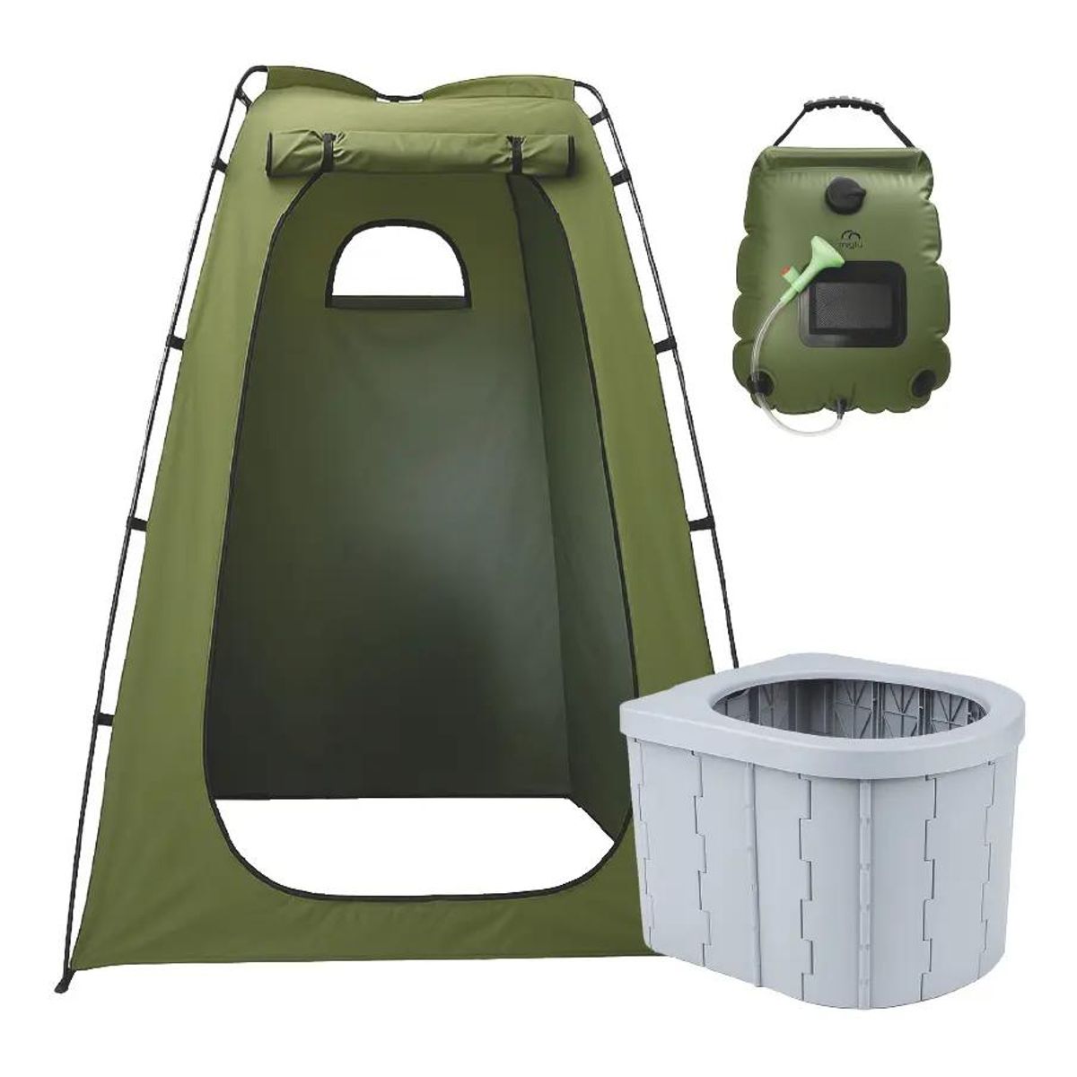 GENERICO - Carpa Probador Baño Portátil con Ducha Solar Verde