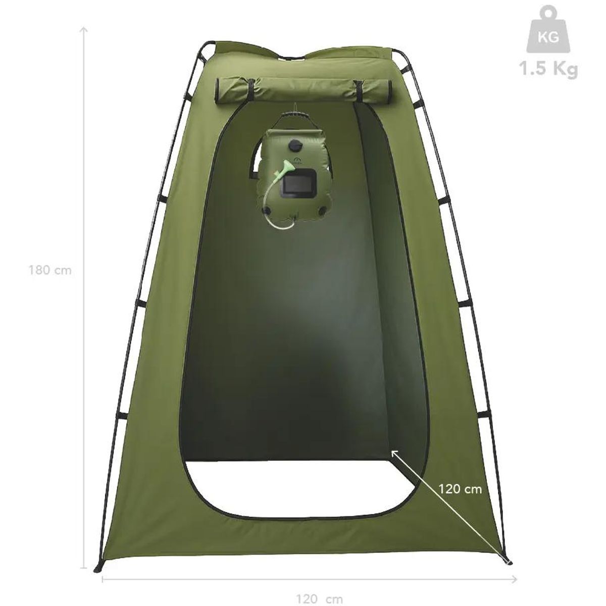 GENERICO - Carpa Probador Baño Portátil con Ducha Solar Verde