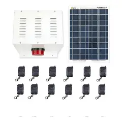 GENERICO - Alarma comunitaria solar 30W 120dB con 16 controles