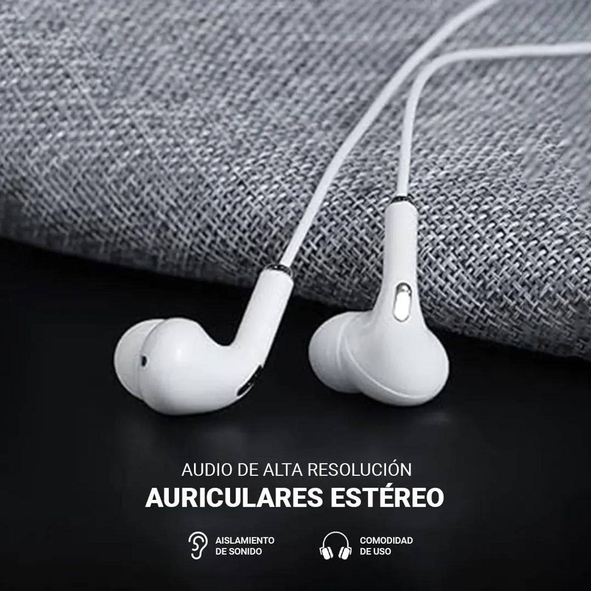 GENERICO - Auriculares Intrauditivos G15 Blancos con Cancelación de