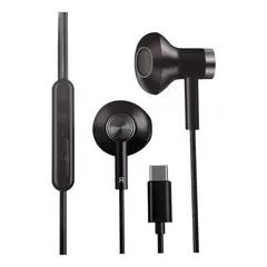 GENERICO - Audífonos cableados USB-C negros con micrófono