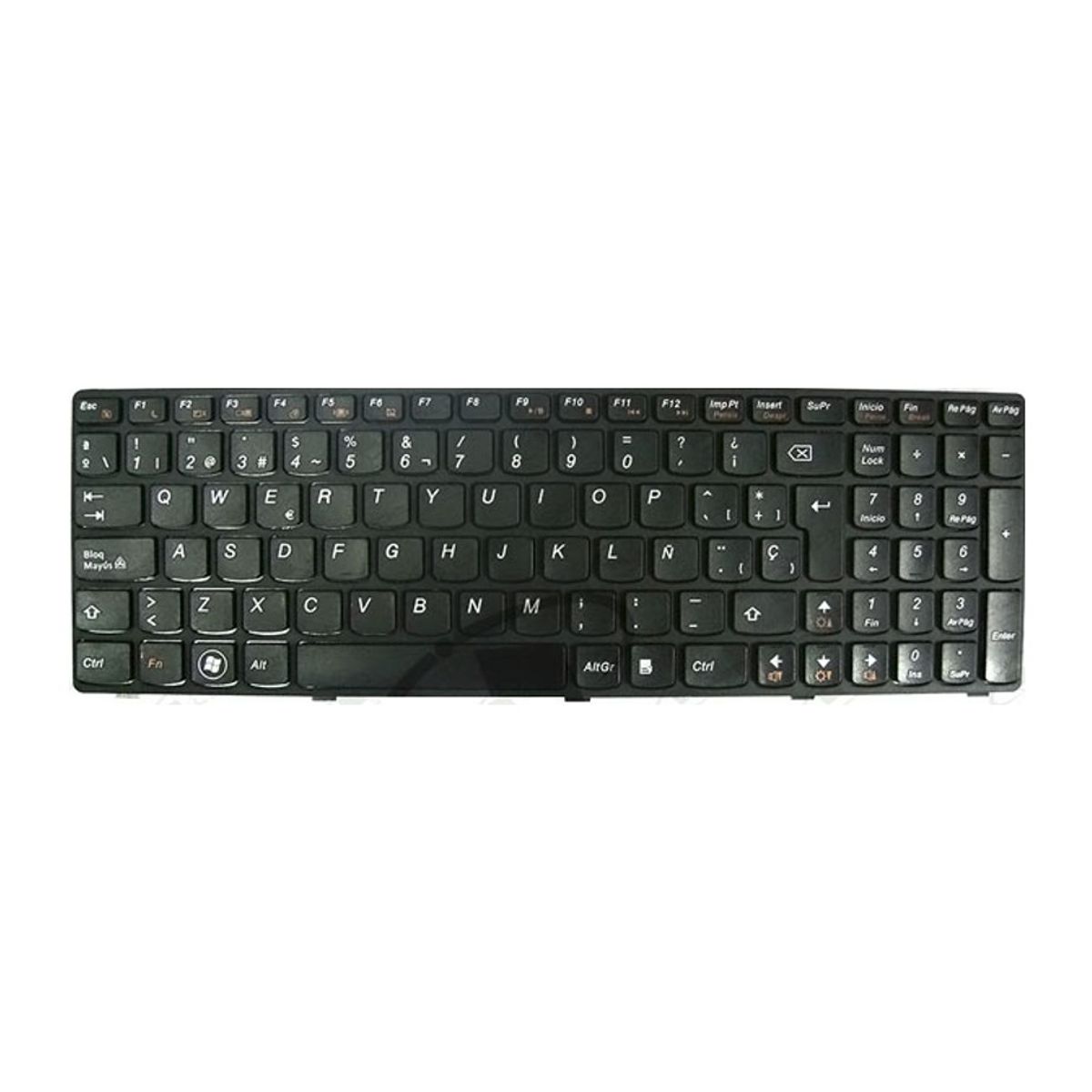 GENERICO - TECLADO PARA NOTEBOOK LENOVO IDEAPAD Z560 G570 ESPAÑOL NEGRO