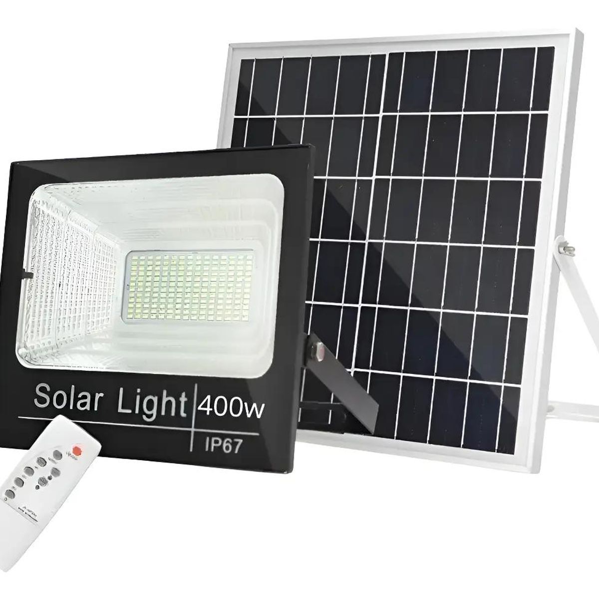 GENERICO - Foco Reflector Solar Exterior 400W con Control Remoto