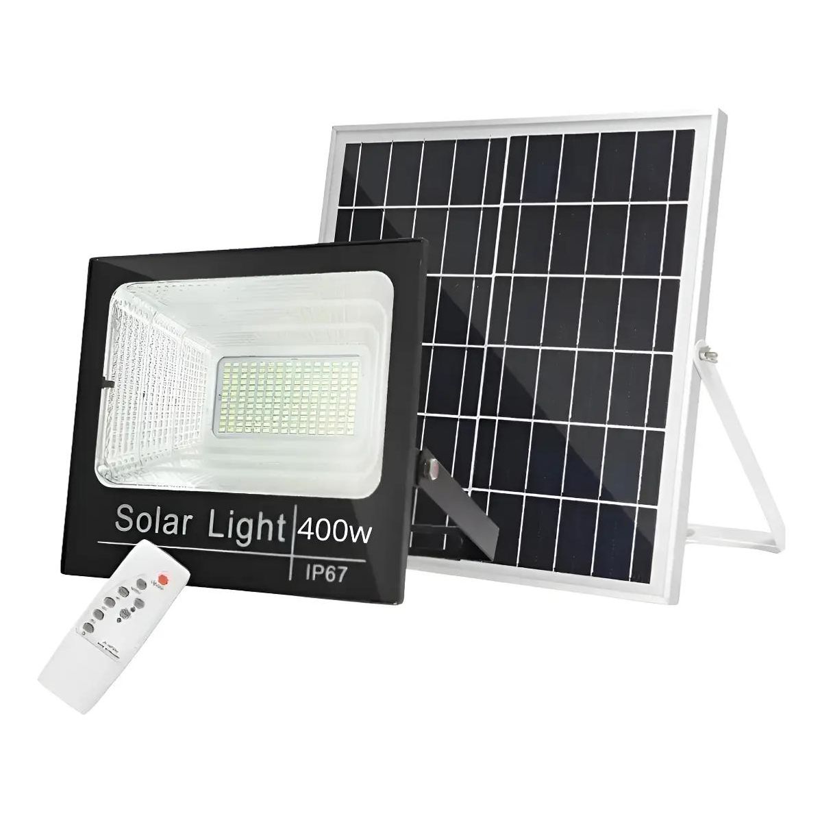 GENERICO - Foco Reflector Solar Exterior 400W con Control Remoto