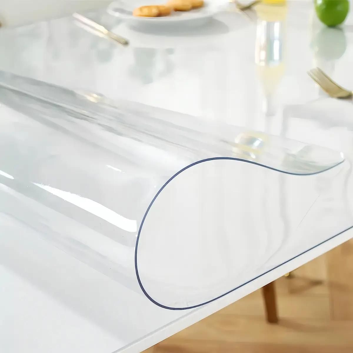 GENERICO - Mantel Transparente Protector 90x183cm 1mm Blanco