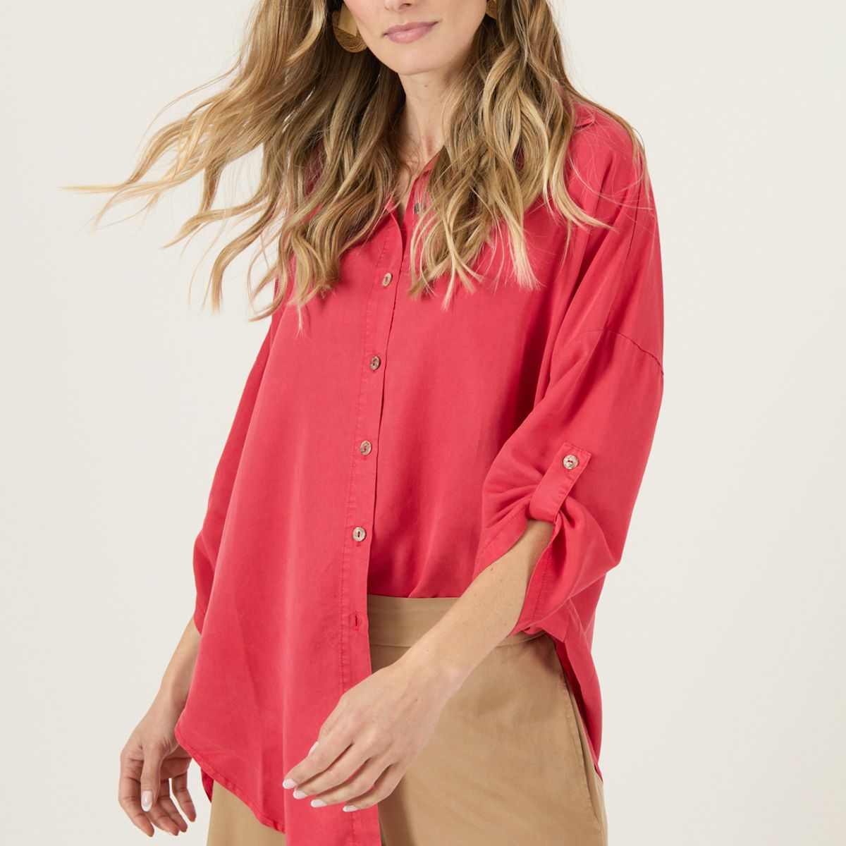 PRIVILEGE - Blusa De Lyocell Roja Cod 4517735