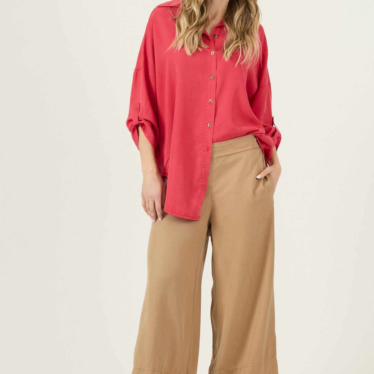 PRIVILEGE - Blusa De Lyocell Roja Cod 4517735