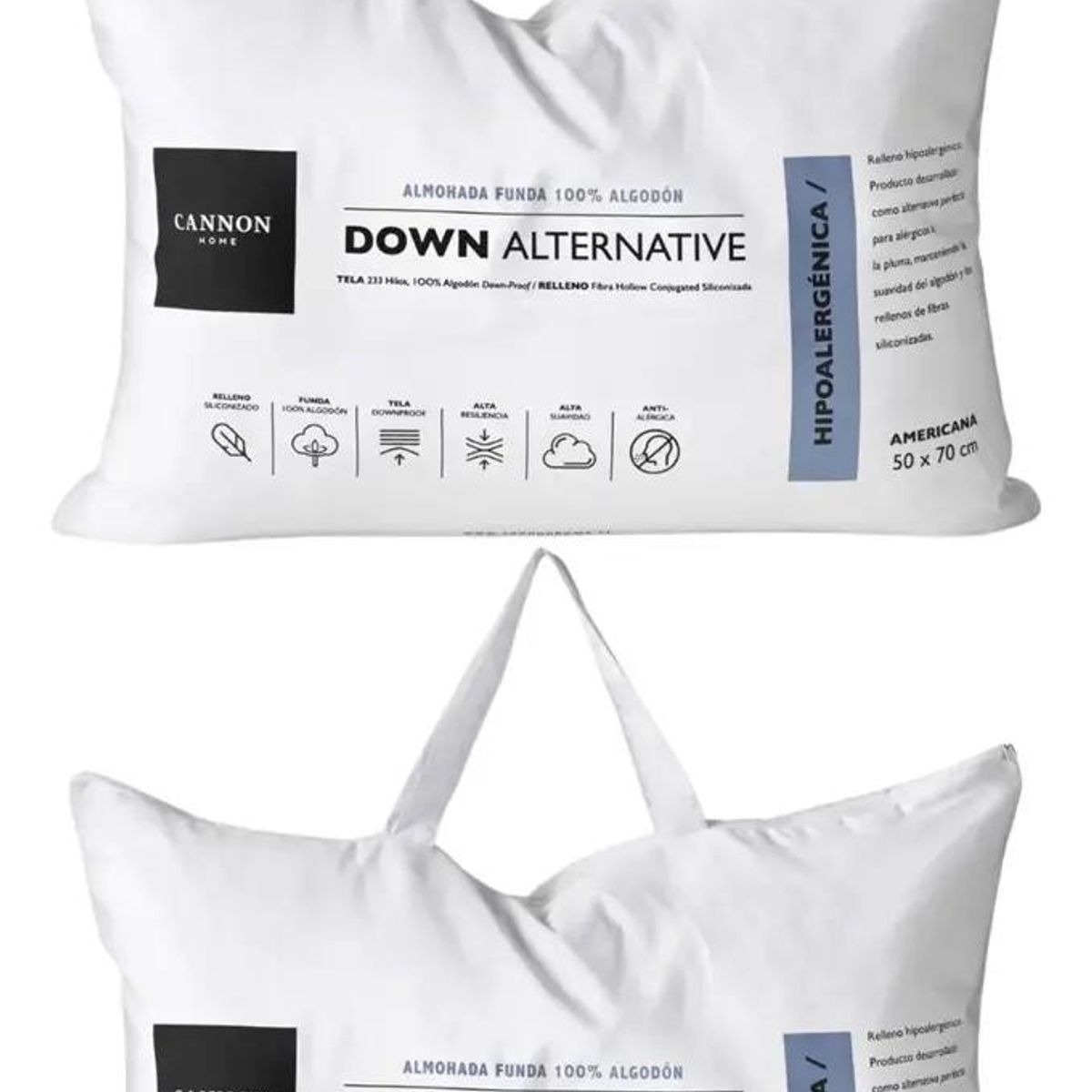 GENERICO - Set 2 Almohadas 50x70 Down Alternative Blanco