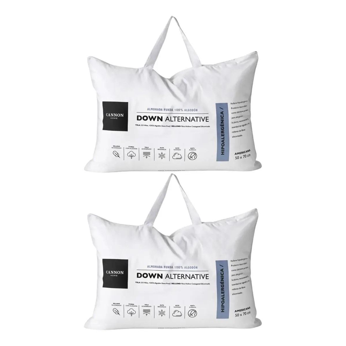 GENERICO - Set 2 Almohadas 50x70 Down Alternative Blanco
