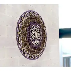 GENERICO - Cuadro Decorativo Mandala Árbol de la Vida Colorido