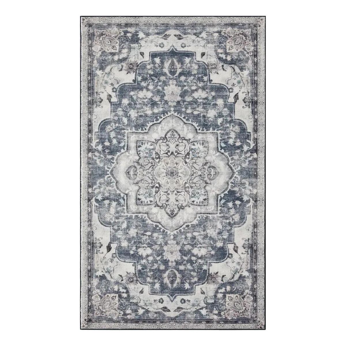 GENERICO - Alfombra Antideslizante Vintage Azul Claro 153x92 cm