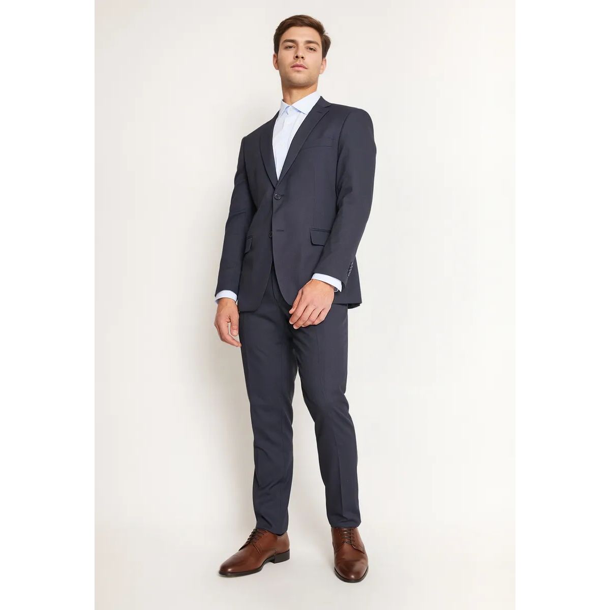 MAVIANNI - Traje Formal Hombre Slim Texturado Azul Marino