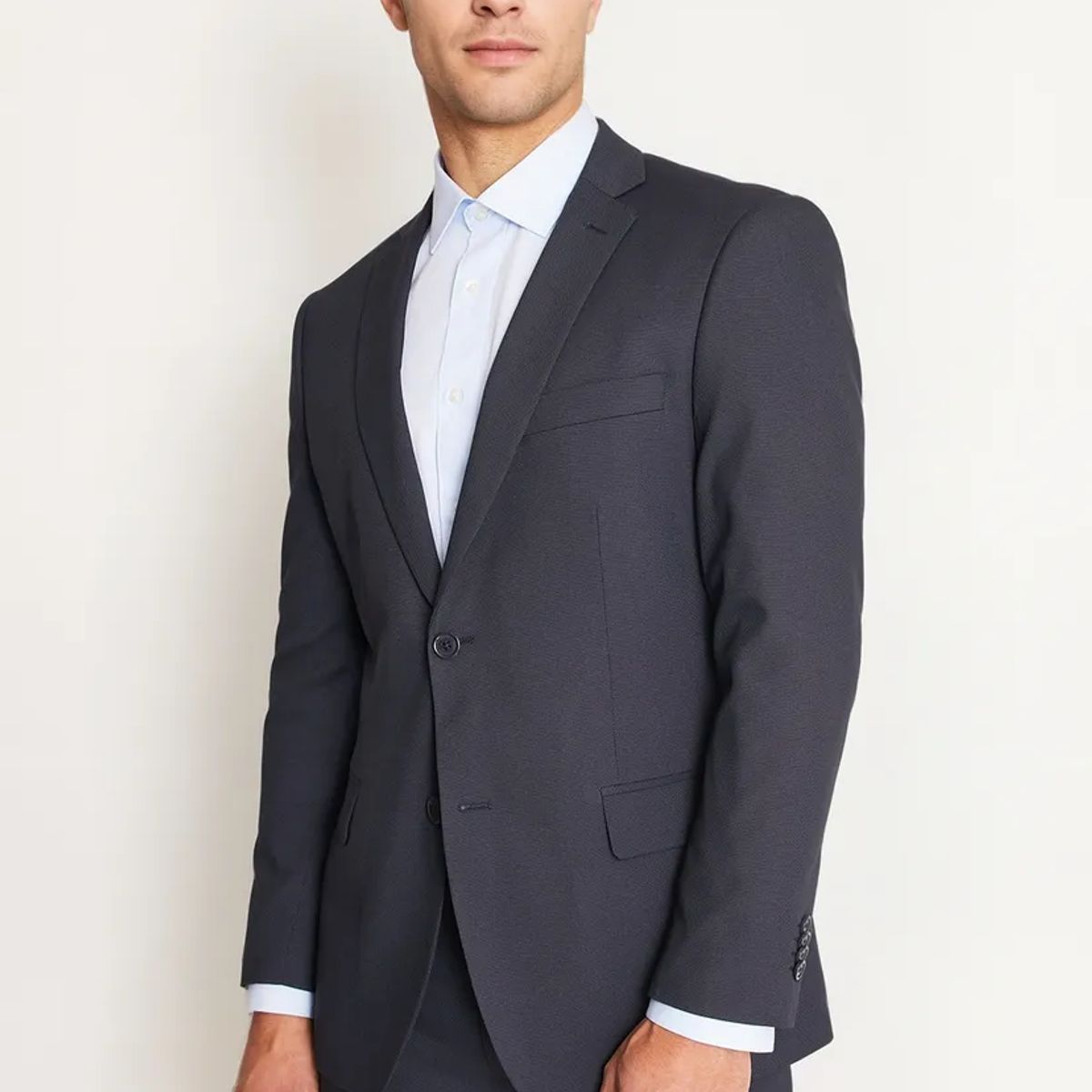MAVIANNI - Traje Formal Hombre Slim Texturado Azul Marino