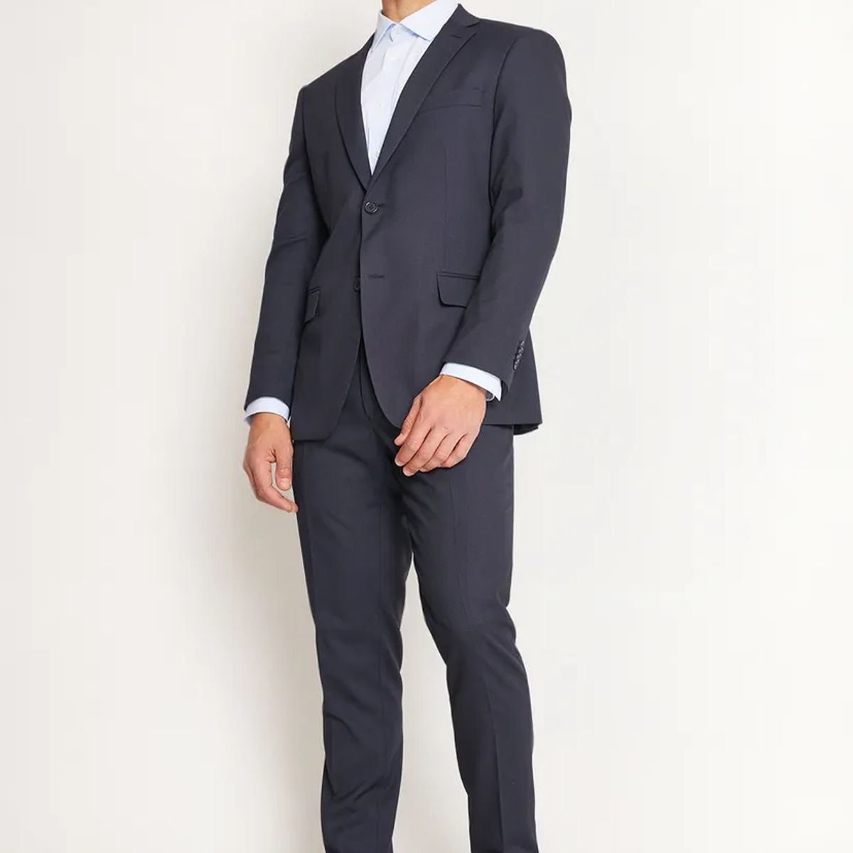 MAVIANNI - Traje Formal Hombre Slim Texturado Azul Marino