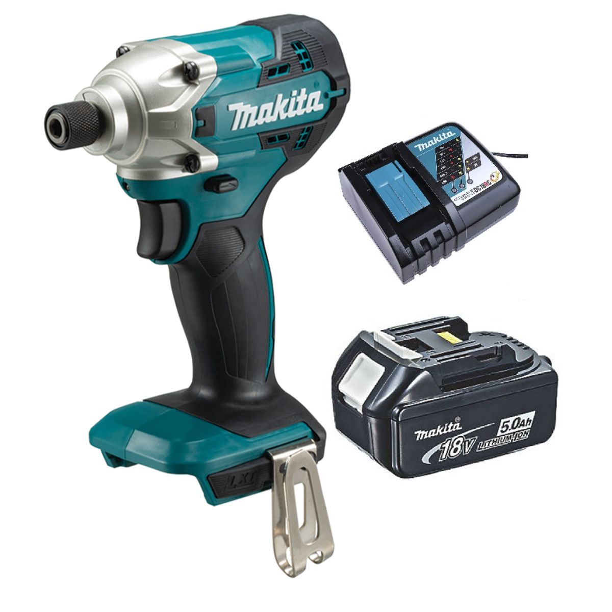 MAKITA - Atornillador Impacto 18v Inalámbrico 155 Nm Makita DTD156 (5 Ah)